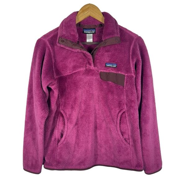 Patagonia Pullover Fleece in Magenta Pink/Purple Size Medium - Picture 1 of 11
